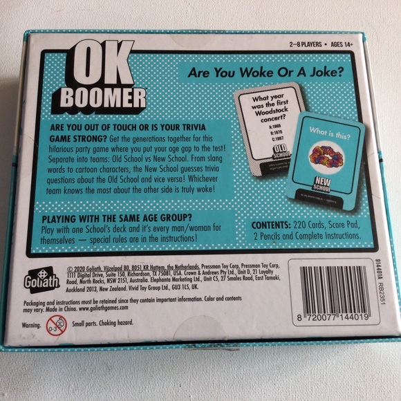 OK Boomer The Old School vs. New School Trivia Cards Game - Picture 4 of 5
